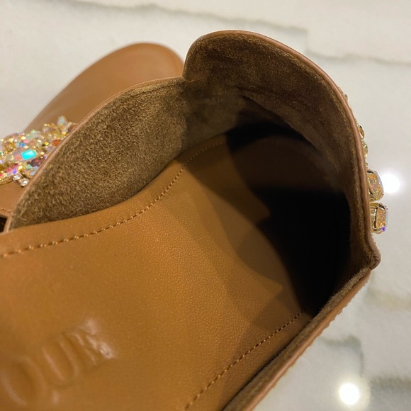 Mystique Mules Size 10 Brown Embellished Crystals NWOT - Picture 6 of 15